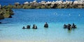 Group of people having a scuba diving lesson. Royalty Free Stock Photo