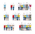 Group of People Holding Board Concept Royalty Free Stock Photo