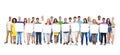 Group Of People Holding 10 Empty Placards Royalty Free Stock Photo