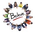 Group of People Holding Hands and Belief Concept Royalty Free Stock Photo