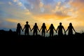 Group of people holding hands team unity Royalty Free Stock Photo