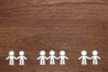 Group of people holding hands on wood. Teamwork concept. Social Network concept. Royalty Free Stock Photo