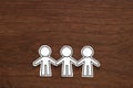 Group of people holding hands on wood. Teamwork concept. Social Network concept. Royalty Free Stock Photo