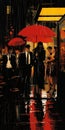 Rainy Noir: A Glamorous Painting By Frank Miller