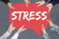 Group of people holding stress stressed business concept burnout