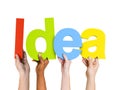 Group Of People Holding The Word Idea Royalty Free Stock Photo