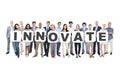 Group Of People Holding Word Innovate Royalty Free Stock Photo