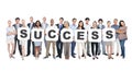 Group of People Holding The Word Success Royalty Free Stock Photo