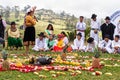 Group of people holds spiritual ceremony Chakana