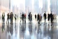 Group of people in the lobby business center Royalty Free Stock Photo