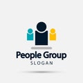 Group people Logo Design,Teamwork meeting,Template Vector Royalty Free Stock Photo