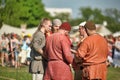 Group of people in medieval dress Viking