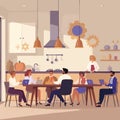 Creative Team Meeting in a Modern Kitchen Royalty Free Stock Photo
