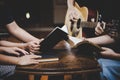 Group of people praying worship believe