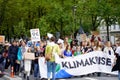 Group of people protesting in the streets of Hamburg, Germany for the Fridays for Future movement Royalty Free Stock Photo