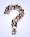 Group of people question poster Royalty Free Stock Photo