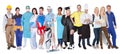 Group of people representing diverse professions Royalty Free Stock Photo