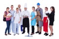 Group of people representing diverse professions Royalty Free Stock Photo