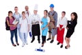 Group of people representing diverse professions Royalty Free Stock Photo