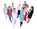 Group of people representing diverse professions Royalty Free Stock Photo