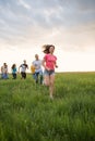 Group of people running Royalty Free Stock Photo