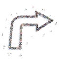 Group people shape arrow icon Royalty Free Stock Photo