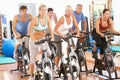 Group Of People In Spinning Class