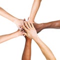 Group Of People Stacking Their Hands Together Royalty Free Stock Photo