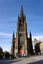 Group of people standing in front of The Hub, formerly known as Tolbooth Kirk in Edinburgh