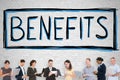People Standing In Front Of Social Security Benefits Royalty Free Stock Photo