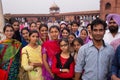 Group of people standing at Jama Masjid in Delhi, India