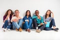 Group of people students Royalty Free Stock Photo