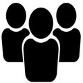 Group of people team icon symbolizing community unity cooperation collaboration Royalty Free Stock Photo