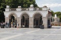 Group of people in Tomb of the Unknown soldier in Warsaw, Poland