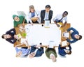 Group of People with Various Occupations in a Meeting