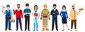 Group of People Various Occupations or Professions. Royalty Free Stock Photo