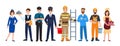 Group of People Various Professions and Occupations. Royalty Free Stock Photo