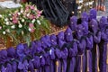 Group of people in the vestments of the holy week of Astorga in Spain.