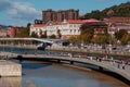 group of people visiting bilbao city, spain, travel destinations