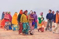 Group of people walking at Taj Mahal complex in Agra, Uttar Pradesh, India