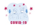 Group of people Wearing a Protective Mask to Protect Covid-19 or Corona Virus