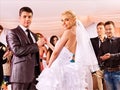 Group people at wedding dance. Royalty Free Stock Photo