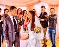 Group people at wedding dance Royalty Free Stock Photo