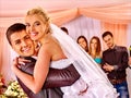 Group people at wedding dance Royalty Free Stock Photo