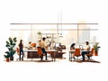 Group Of People Working In An Office Royalty Free Stock Photo