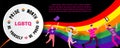 LGBTQ pride mount in poster`s campaign in vector design