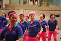 Group performance by elderly people on Christmas at Singapore