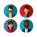Group person avatars characters