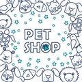 Group of pets pattern