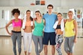 Group photo of sport team in gym Royalty Free Stock Photo